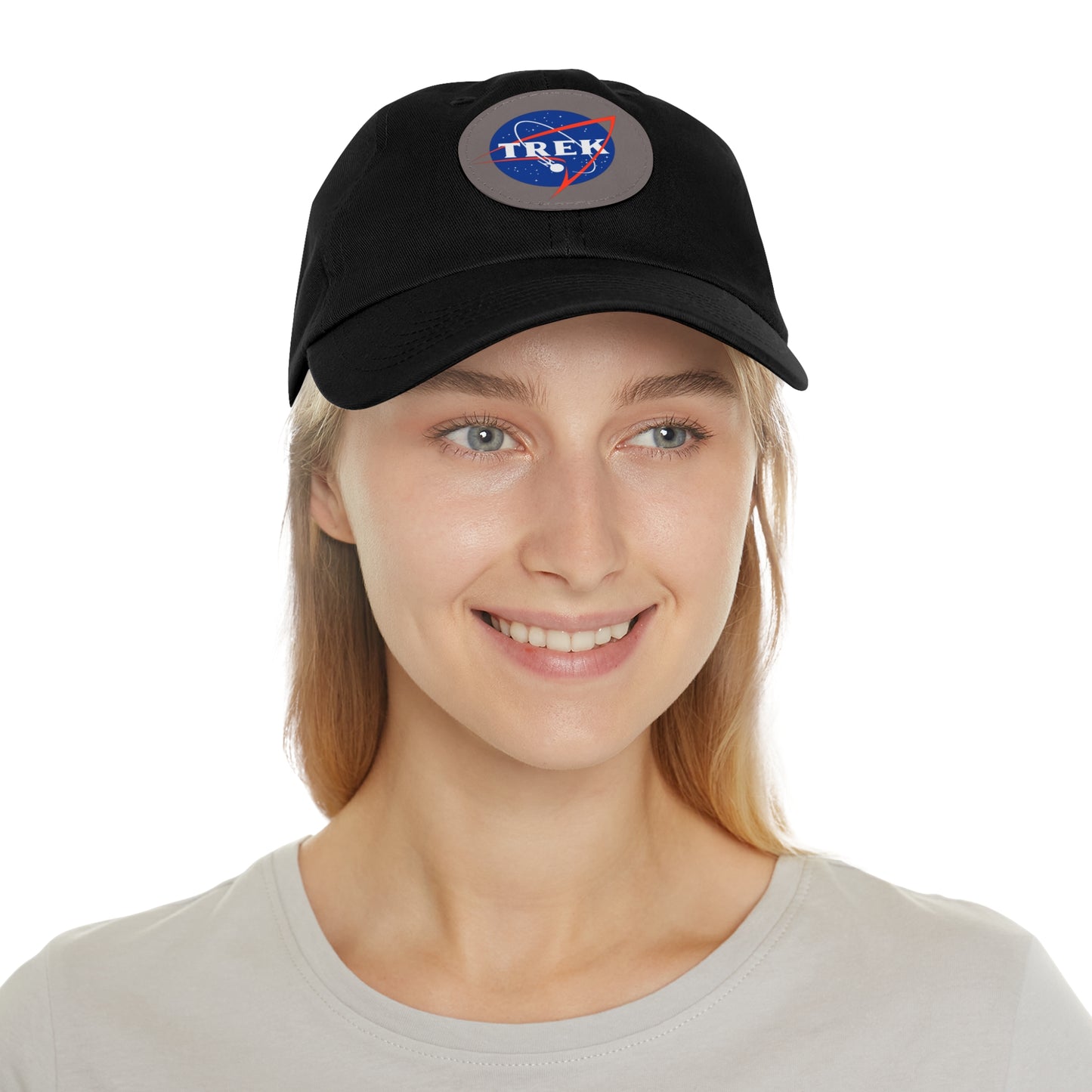 NASA / TREK Mash-Up - "Dad Hat" with Leather Patch (Round)