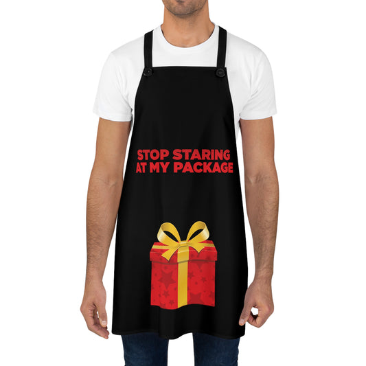 Stop Staring At My Package - Apron (AOP)