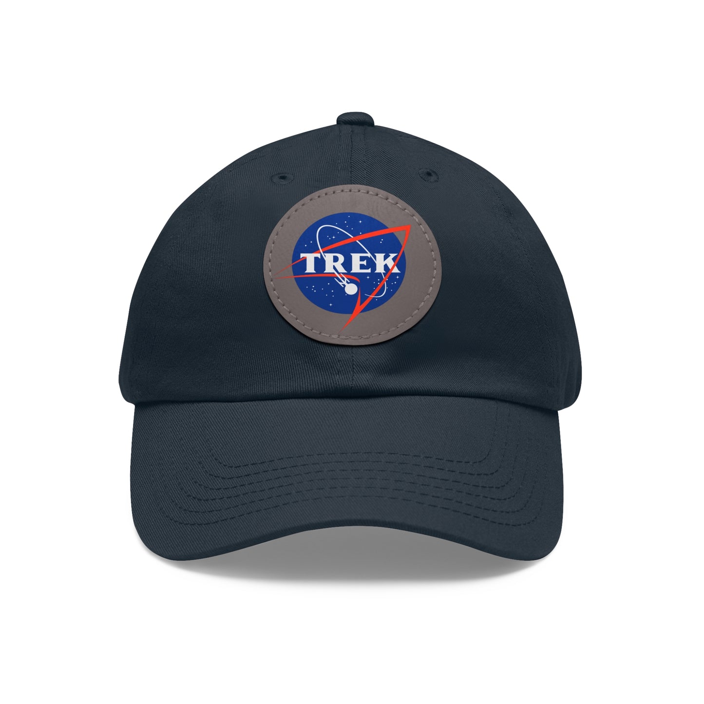 NASA / TREK Mash-Up - "Dad Hat" with Leather Patch (Round)