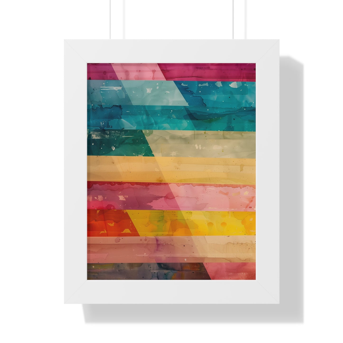 SPECTRUM Series - Abstract Stripes - Framed Vertical Poster