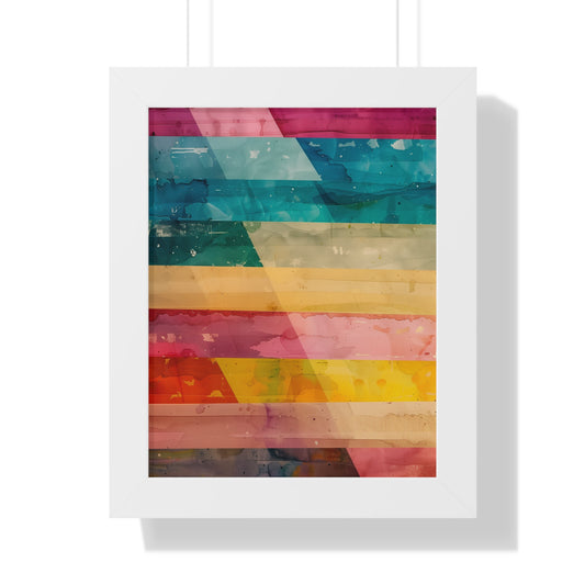 SPECTRUM Series - Abstract Stripes - Framed Vertical Poster