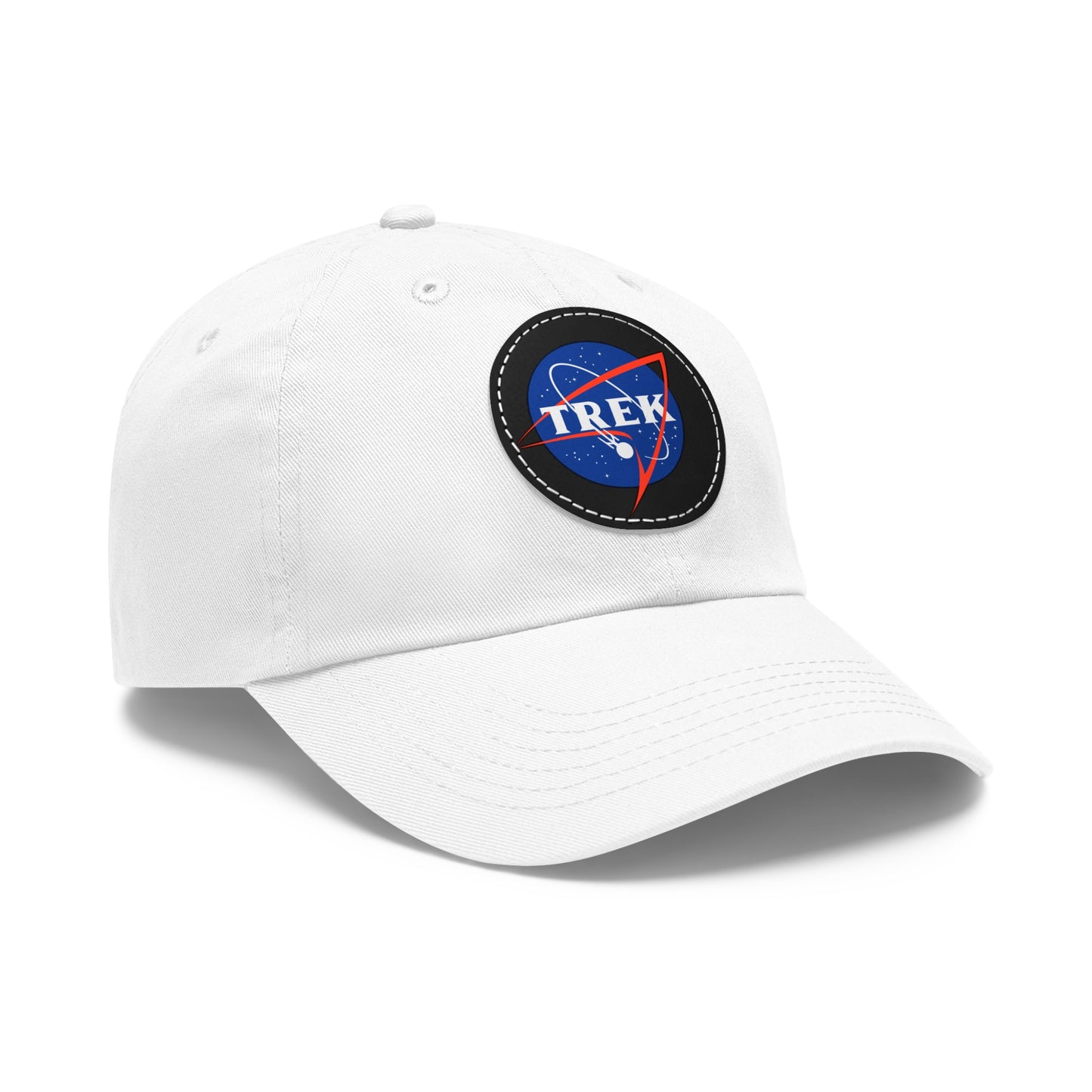 NASA / TREK Mash-Up - "Dad Hat" with Leather Patch (Round)