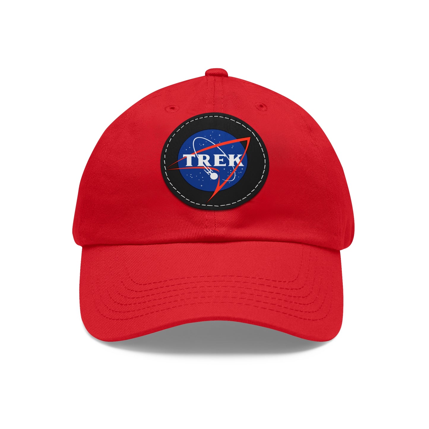 NASA / TREK Mash-Up - "Dad Hat" with Leather Patch (Round)