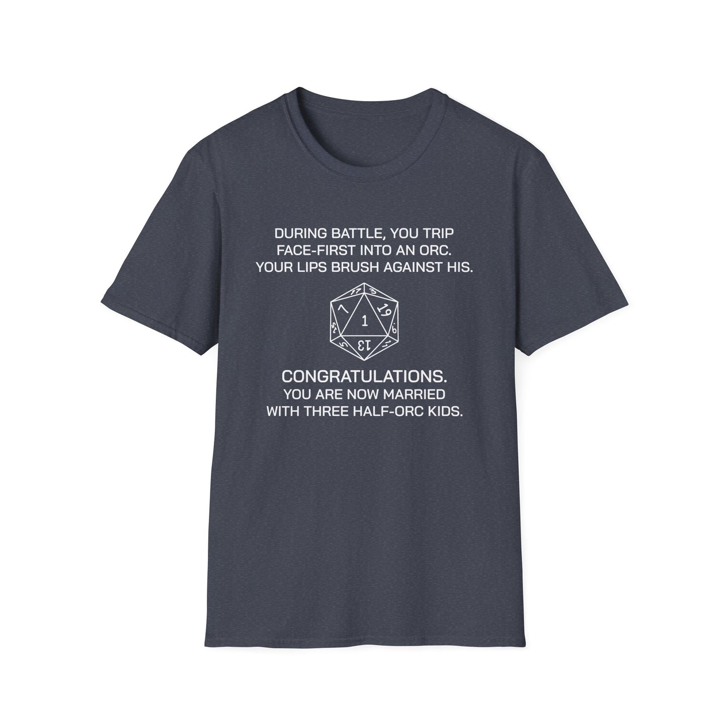 Critical Failure - Three Half-Orc Kids - Unisex Softstyle T-Shirt