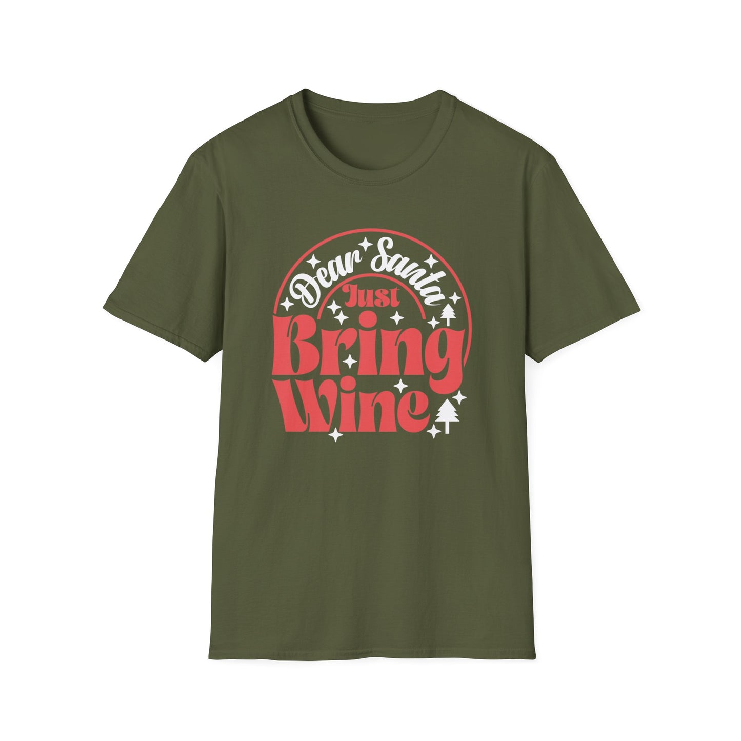 Dear Santa, Just Bring Wine - Unisex Softstyle T-Shirt