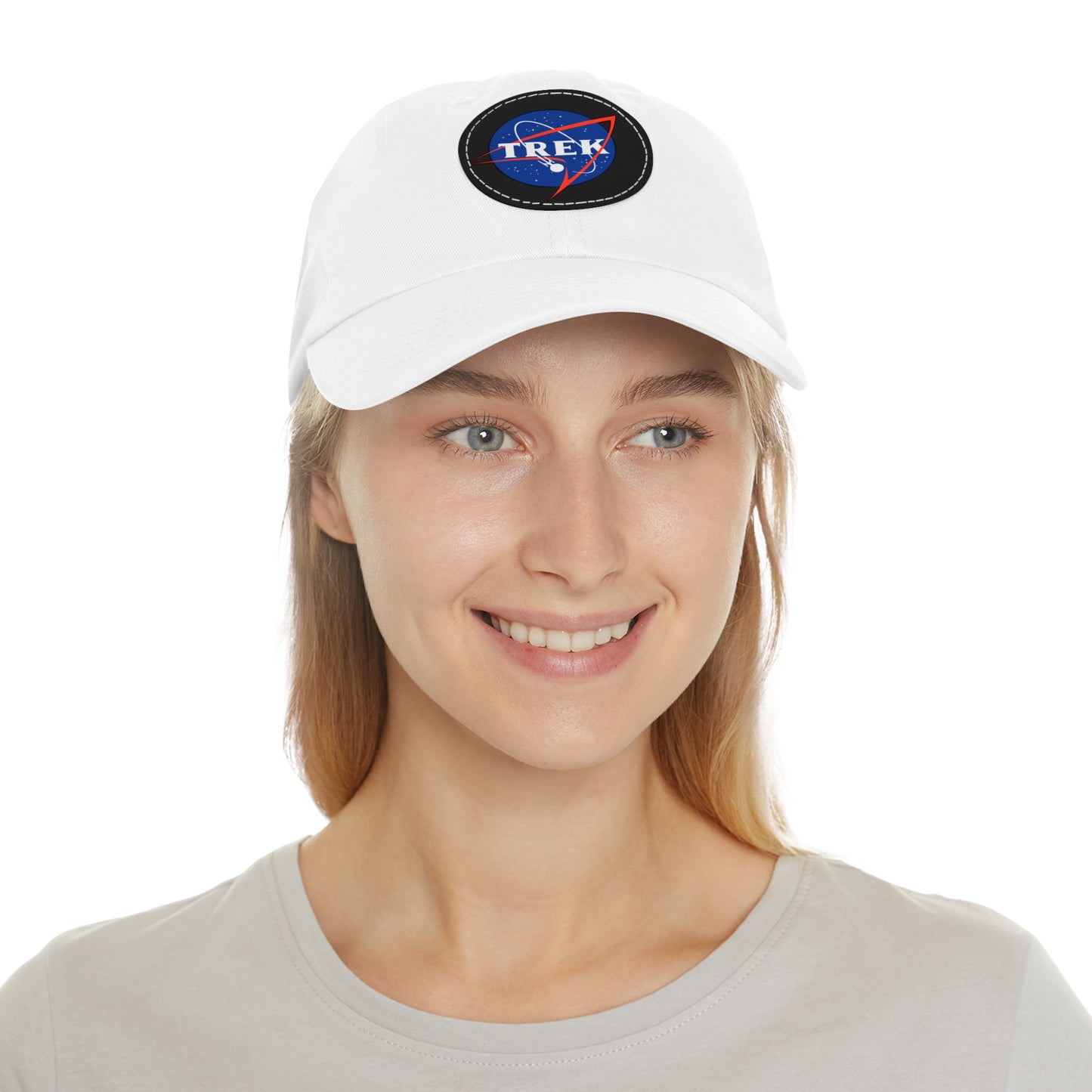 NASA / TREK Mash-Up - "Dad Hat" with Leather Patch (Round)