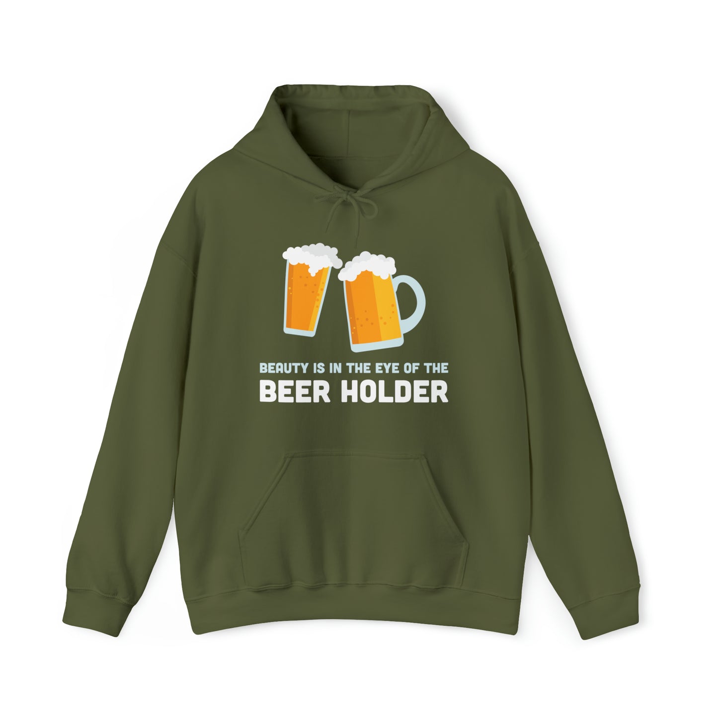 Beauty is in the Eye of the Beer Holder - Unisex Heavy Blend™ Hooded Sweatshirt