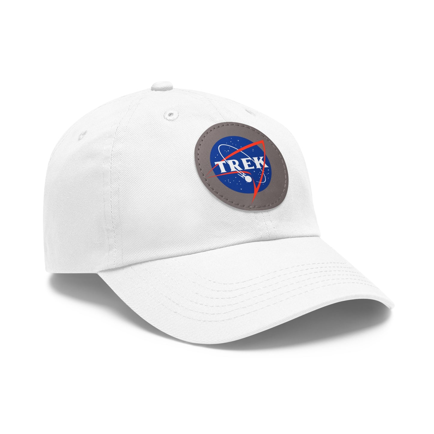 NASA / TREK Mash-Up - "Dad Hat" with Leather Patch (Round)