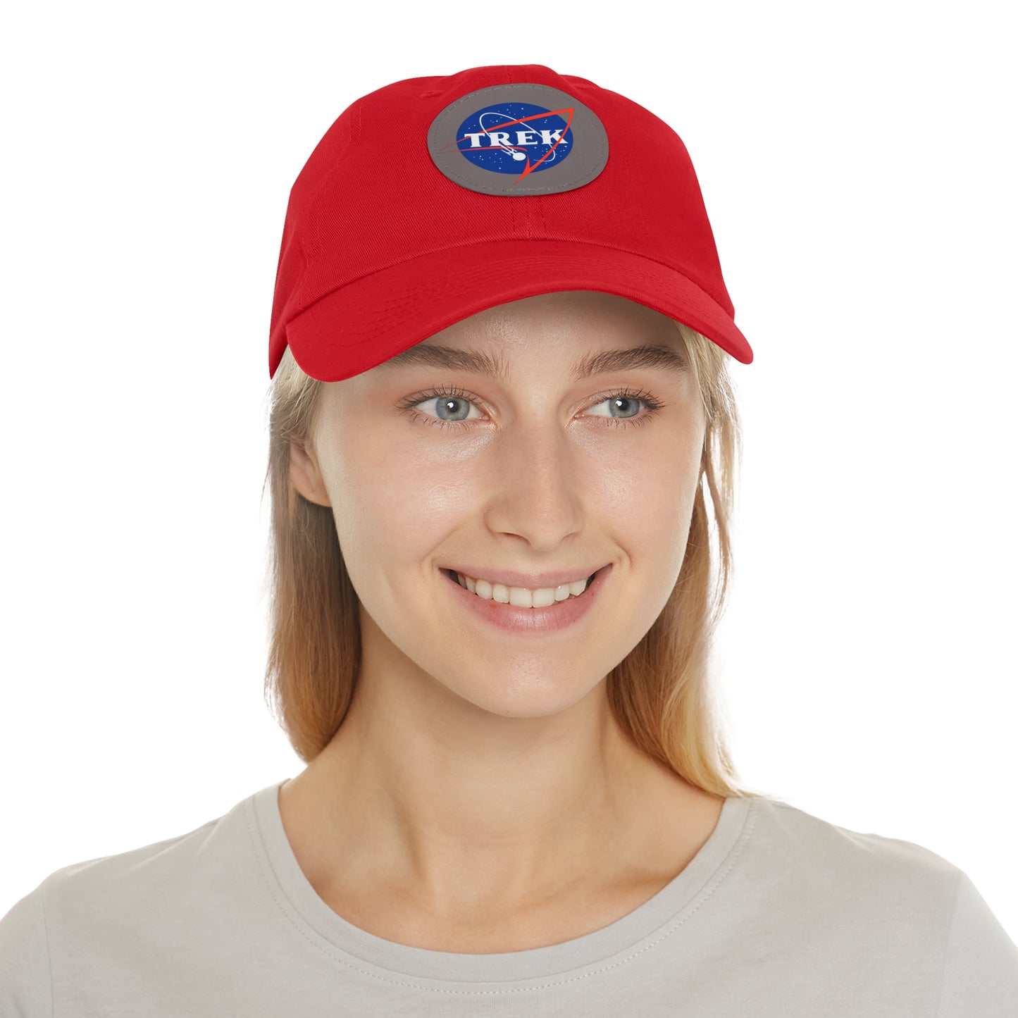 NASA / TREK Mash-Up - "Dad Hat" with Leather Patch (Round)