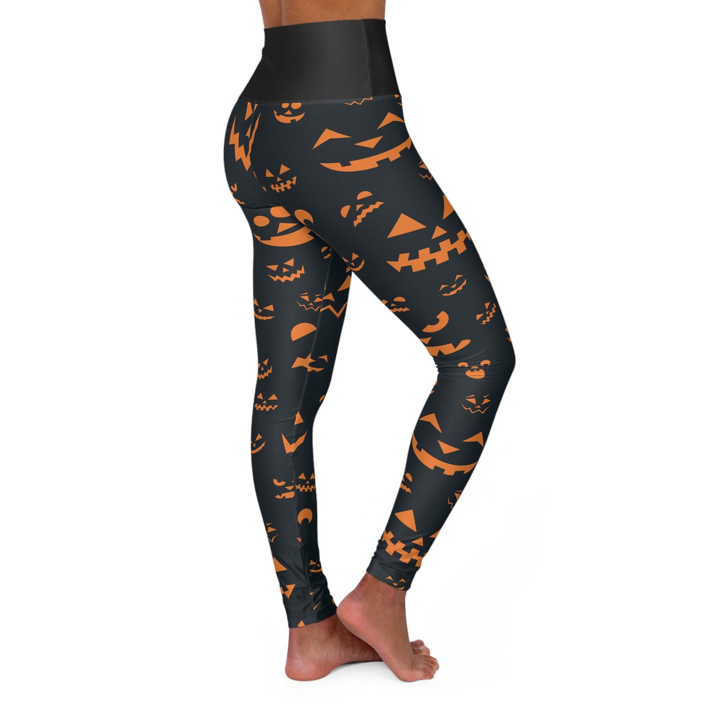 Jack-O-Lantern High Waisted Yoga Leggings (AOP)