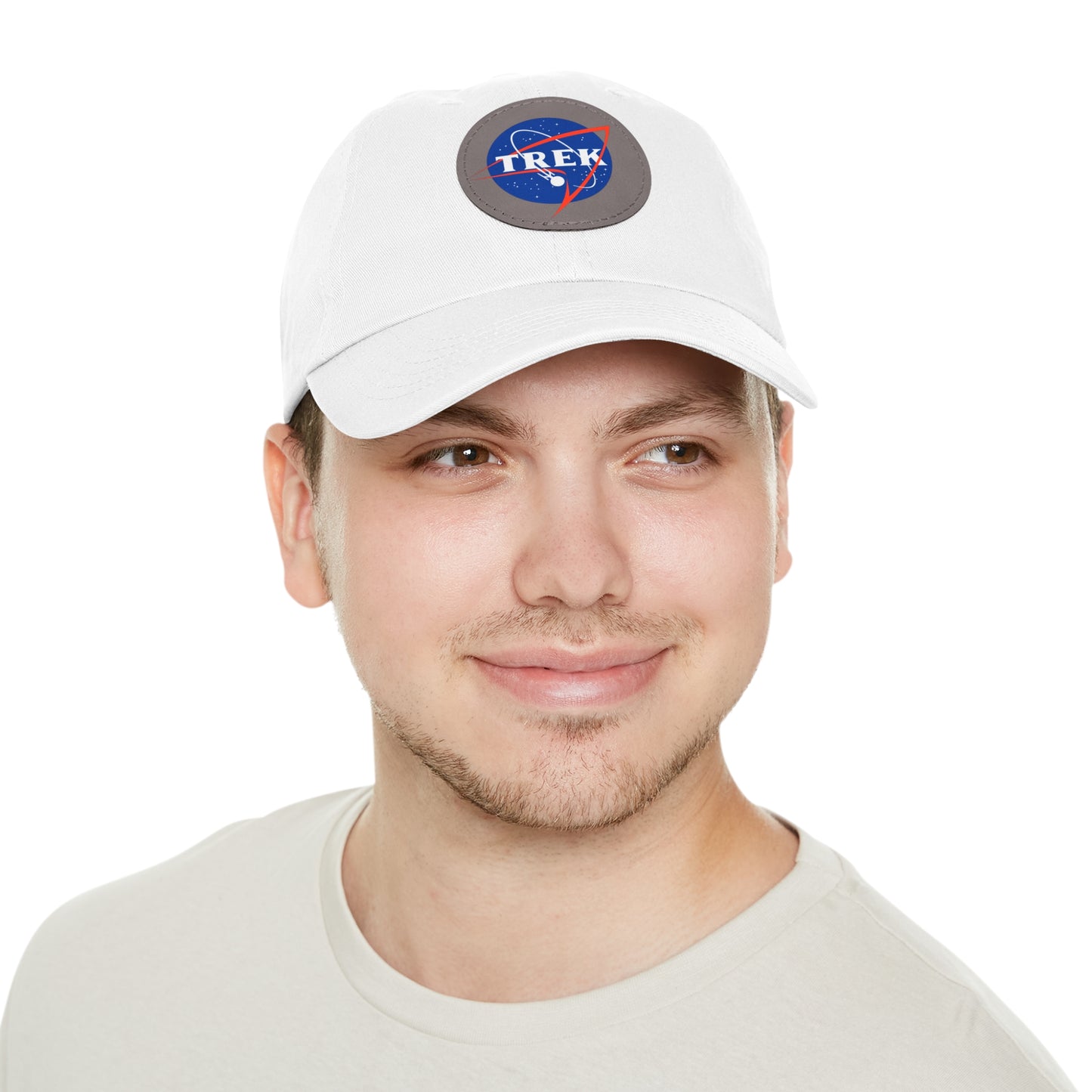 NASA / TREK Mash-Up - "Dad Hat" with Leather Patch (Round)