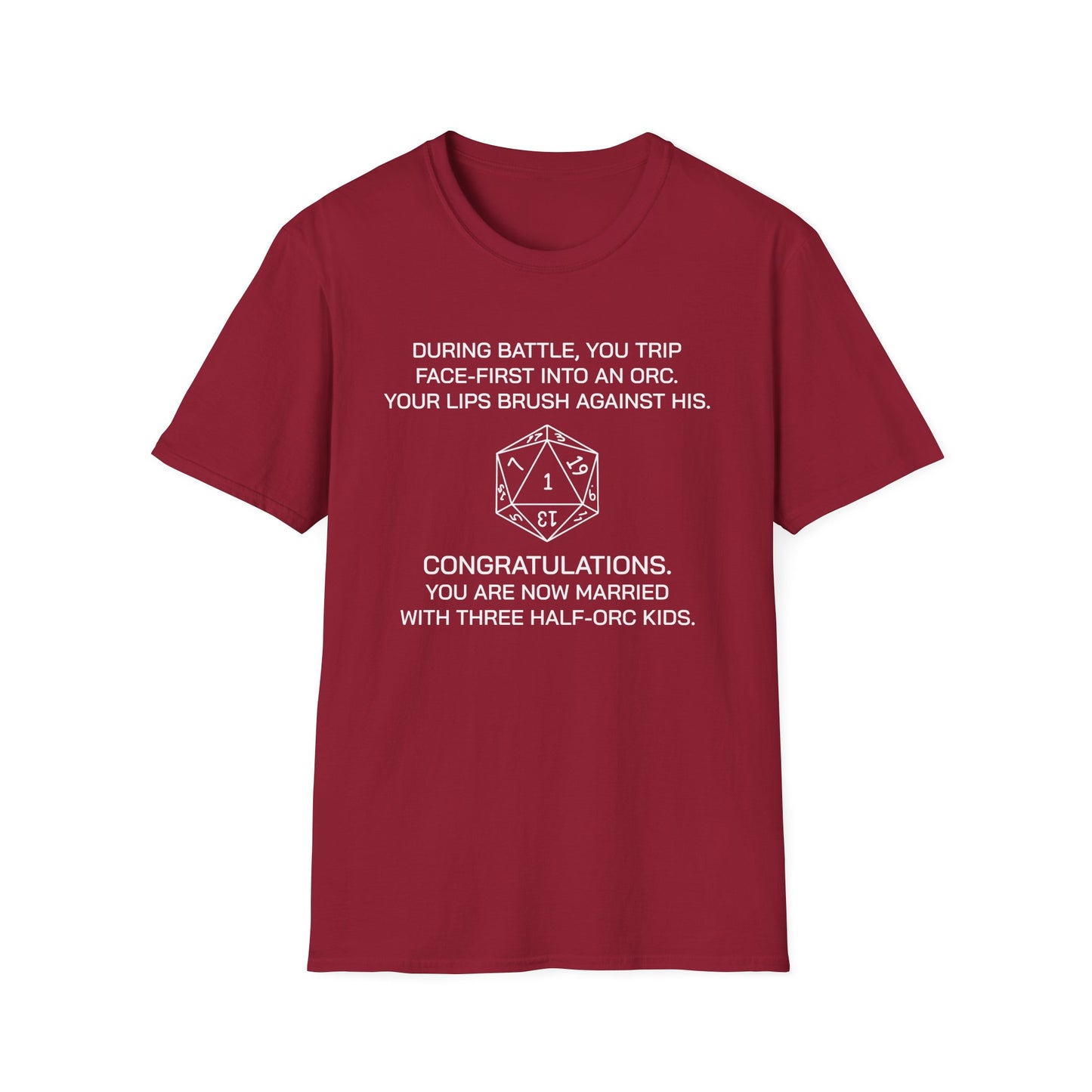 Critical Failure - Three Half-Orc Kids - Unisex Softstyle T-Shirt
