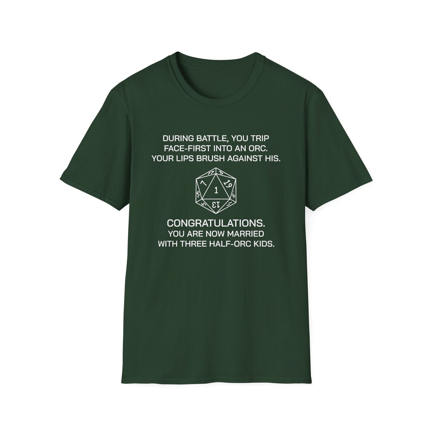 Critical Failure - Three Half-Orc Kids - Unisex Softstyle T-Shirt