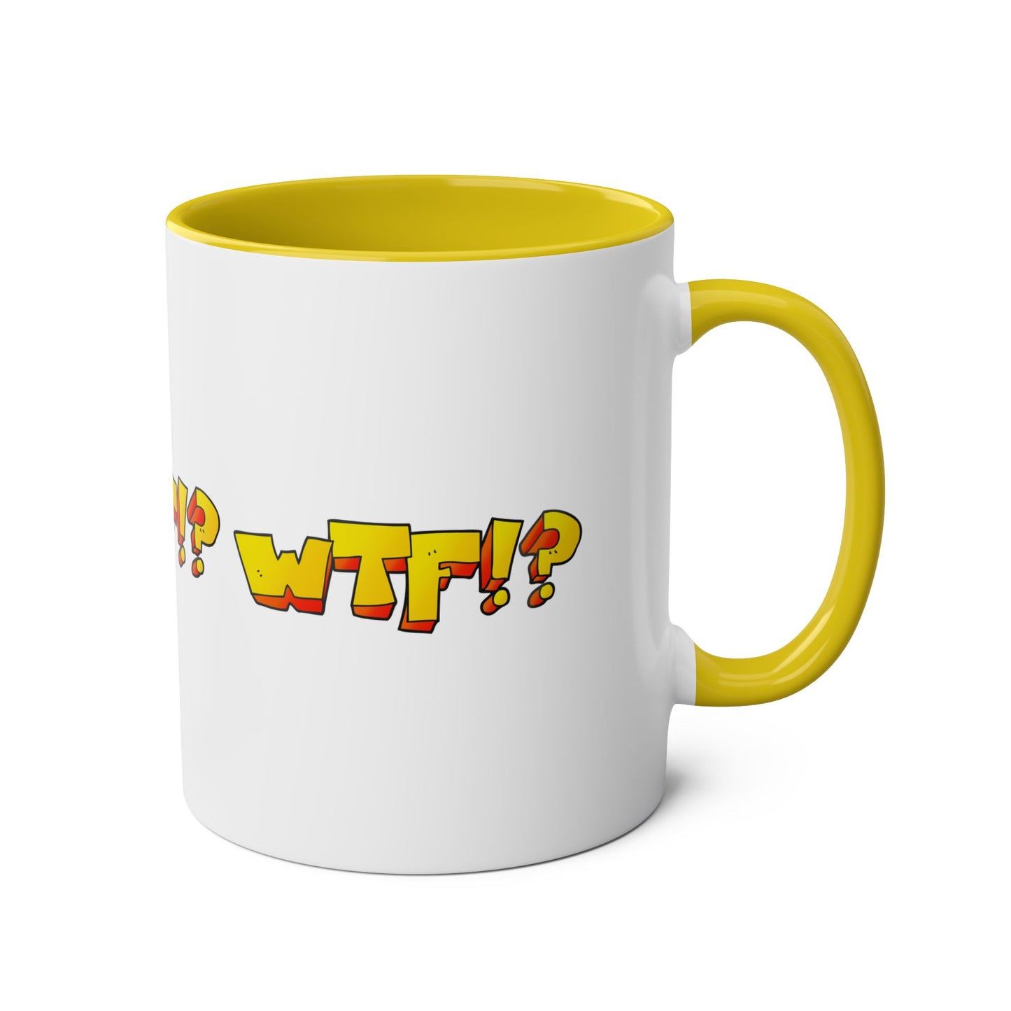 WTF!? (3x) - Two-Tone Coffee Mugs, 11oz