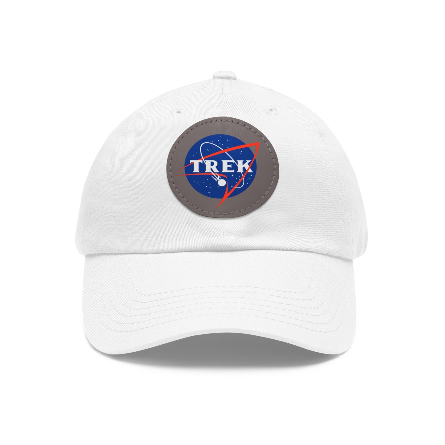 NASA / TREK Mash-Up - "Dad Hat" with Leather Patch (Round)