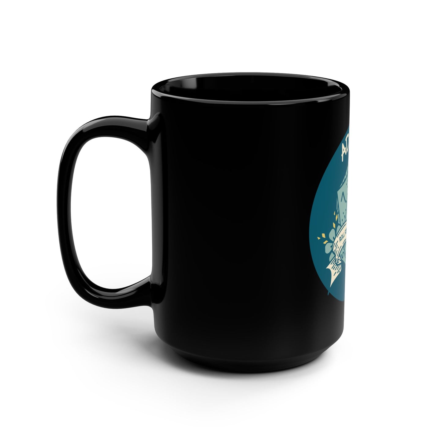 ADHD&D - Black Mug, 15oz
