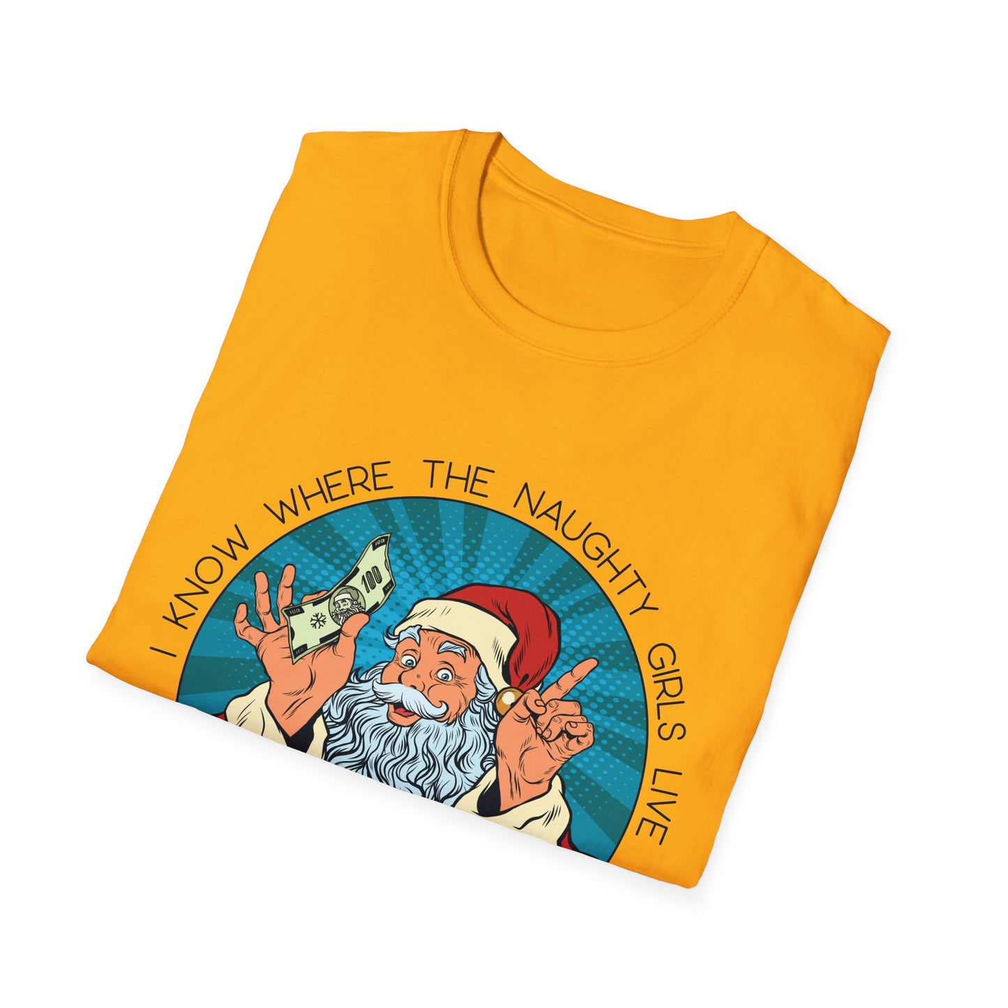 I Know Where the Naughty Girls Live - Unisex Softstyle T-Shirt