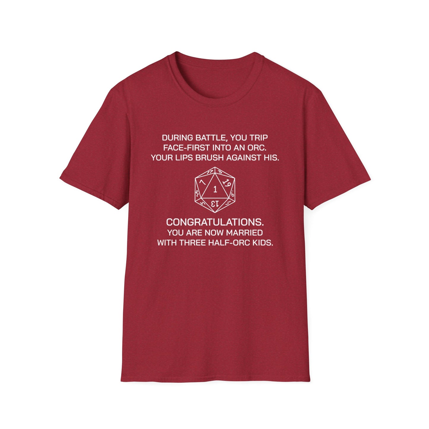 Critical Failure - Three Half-Orc Kids - Unisex Softstyle T-Shirt