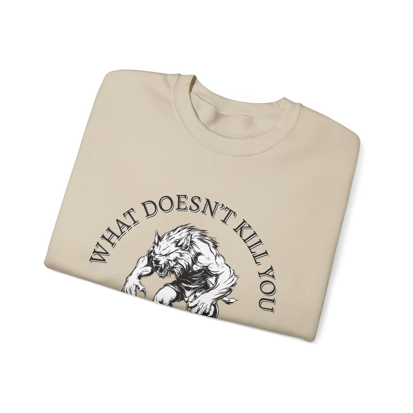What Doesn't Kill You, Gives You XP - Light Text - Unisex Heavy Blend™ Crewneck Sweatshirt