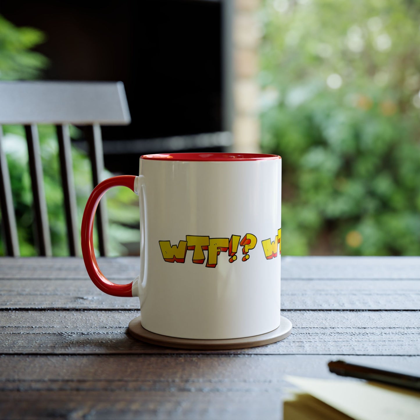 WTF!? (3x) - Two-Tone Coffee Mugs, 11oz