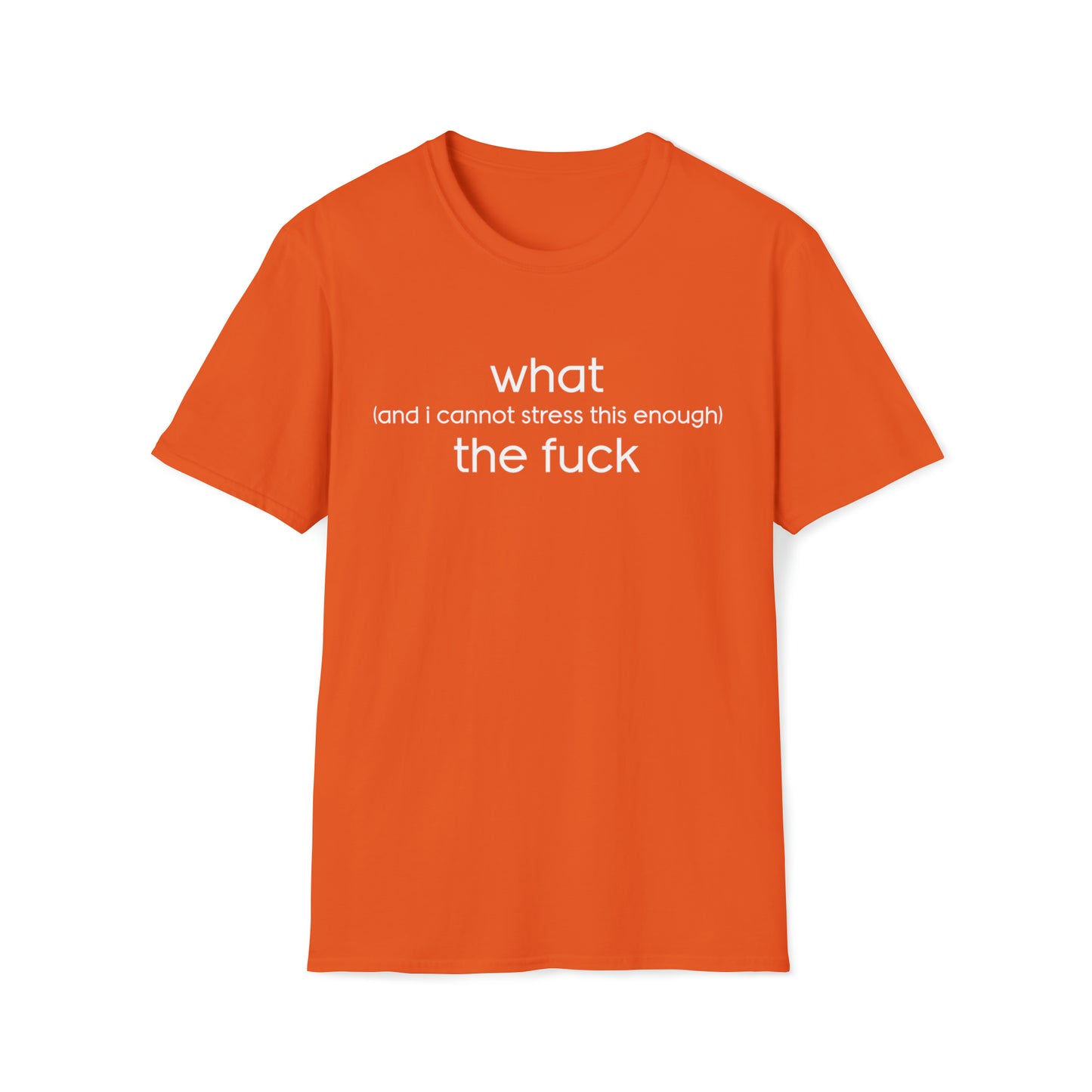 What (and I Cannot Stress This Enough) The F&@$ - Unisex Softstyle T-Shirt