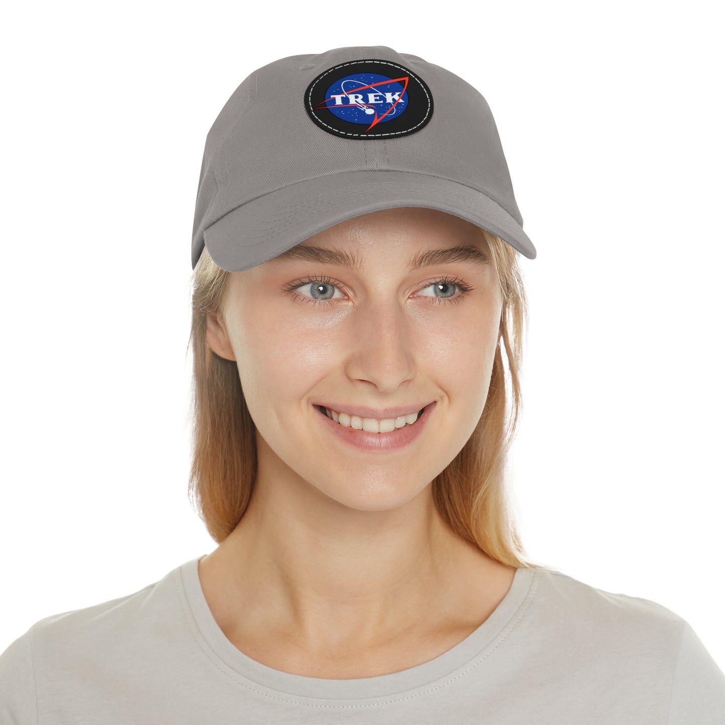 NASA / TREK Mash-Up - "Dad Hat" with Leather Patch (Round)