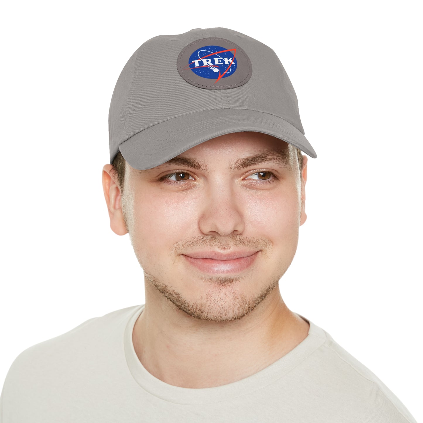 NASA / TREK Mash-Up - "Dad Hat" with Leather Patch (Round)