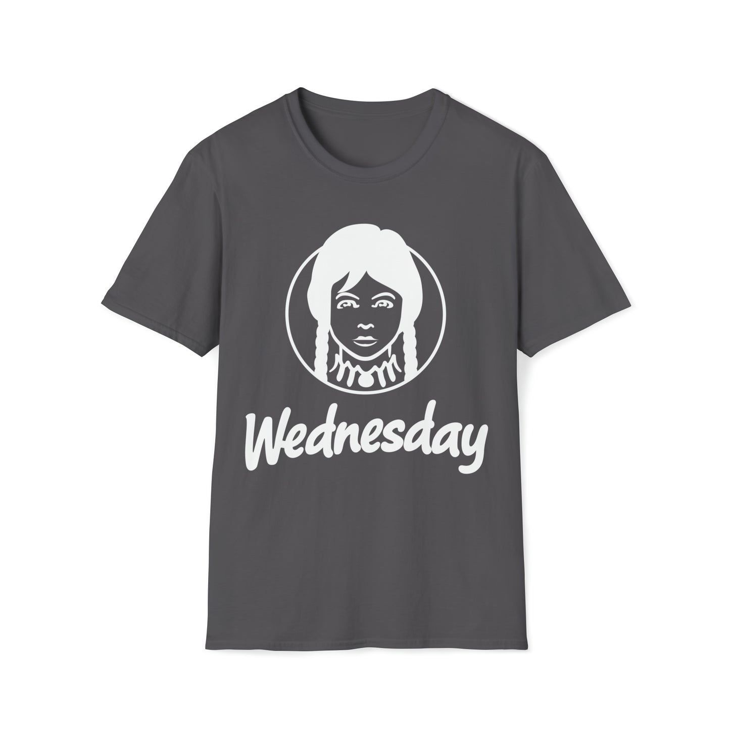 Wednesday Wendy's Mashup - Light Text on Dark - Unisex Softstyle T-Shirt