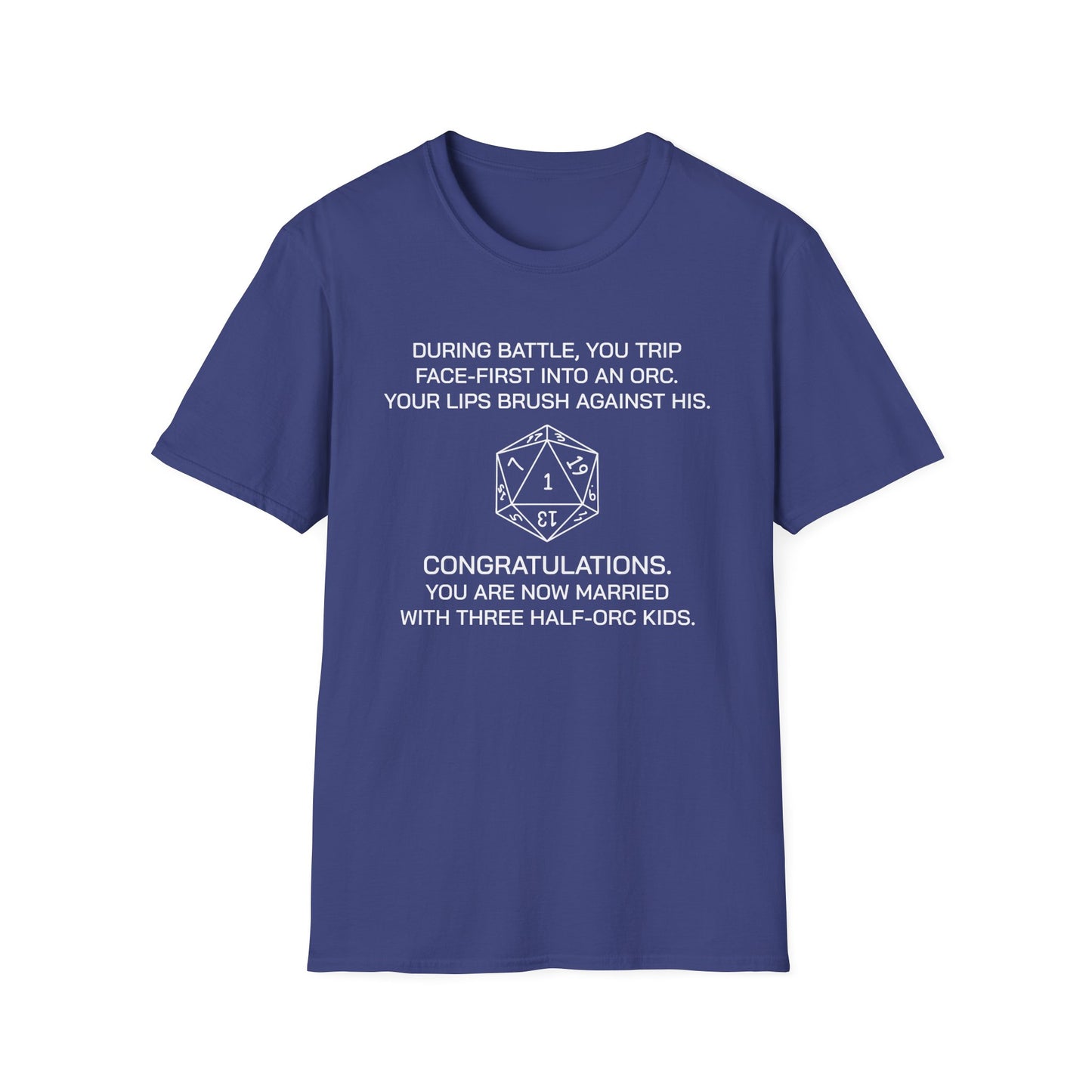 Critical Failure - Three Half-Orc Kids - Unisex Softstyle T-Shirt