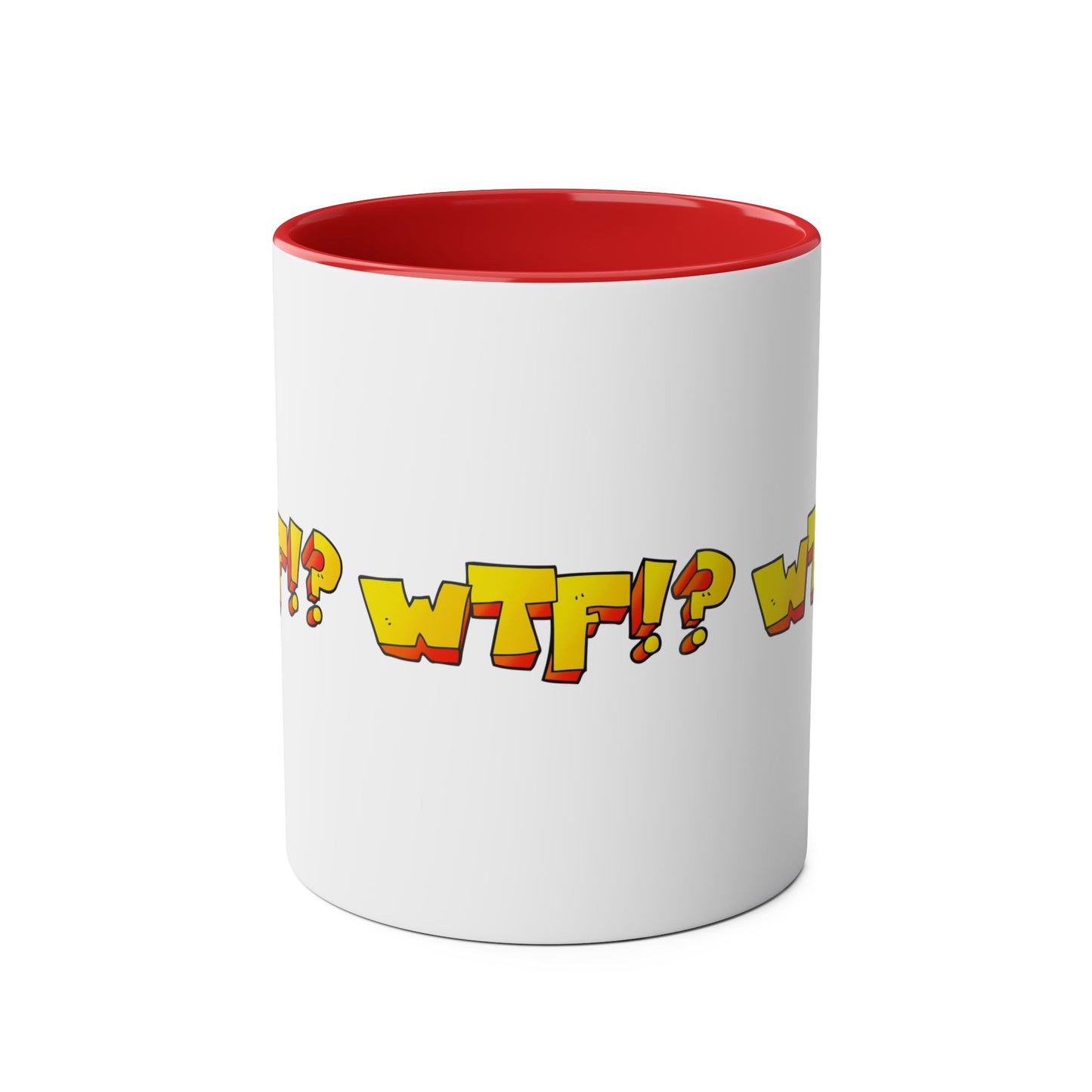 WTF!? (3x) - Two-Tone Coffee Mugs, 11oz