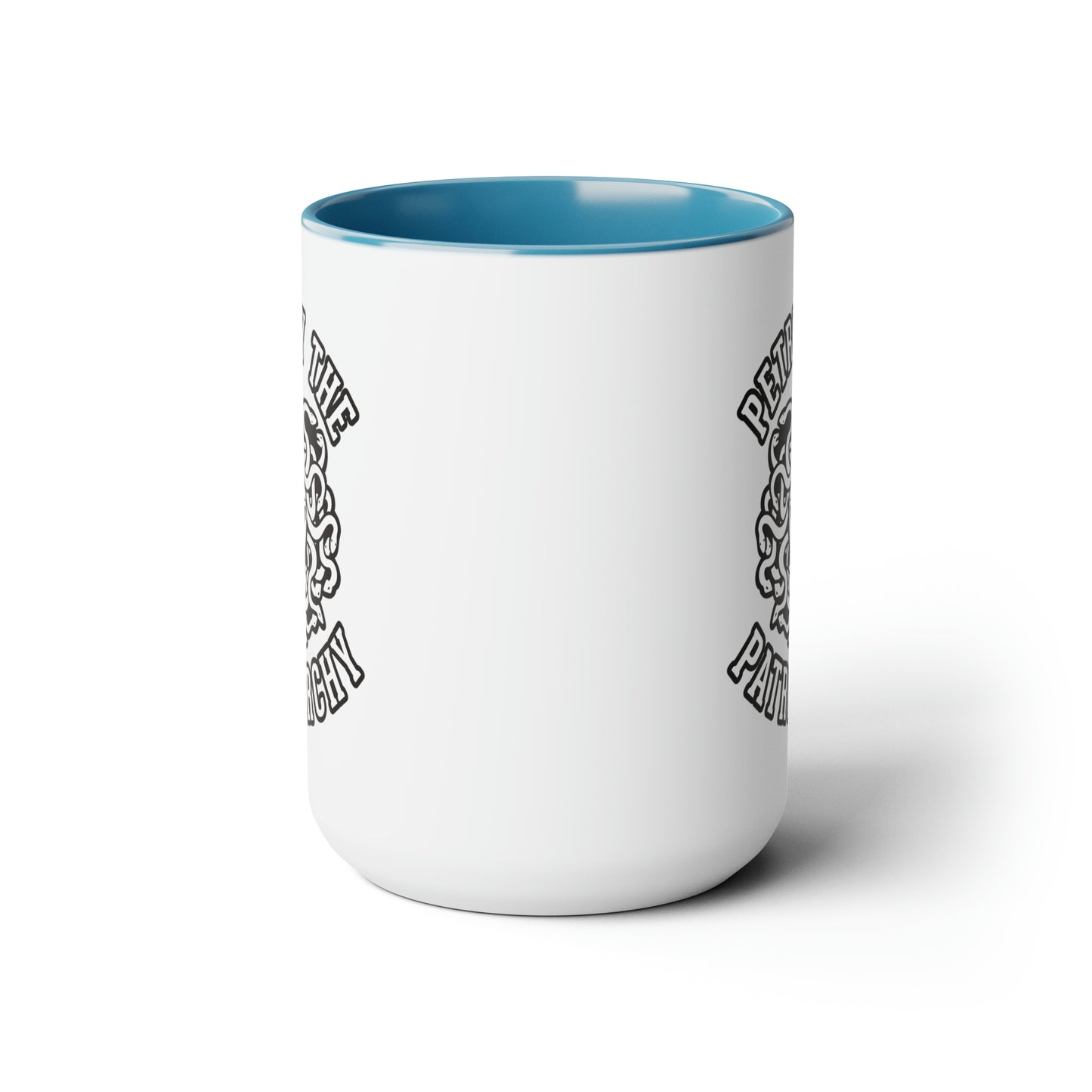 Petrify the Patriarchy - Two-Tone Coffee Mugs, 15oz