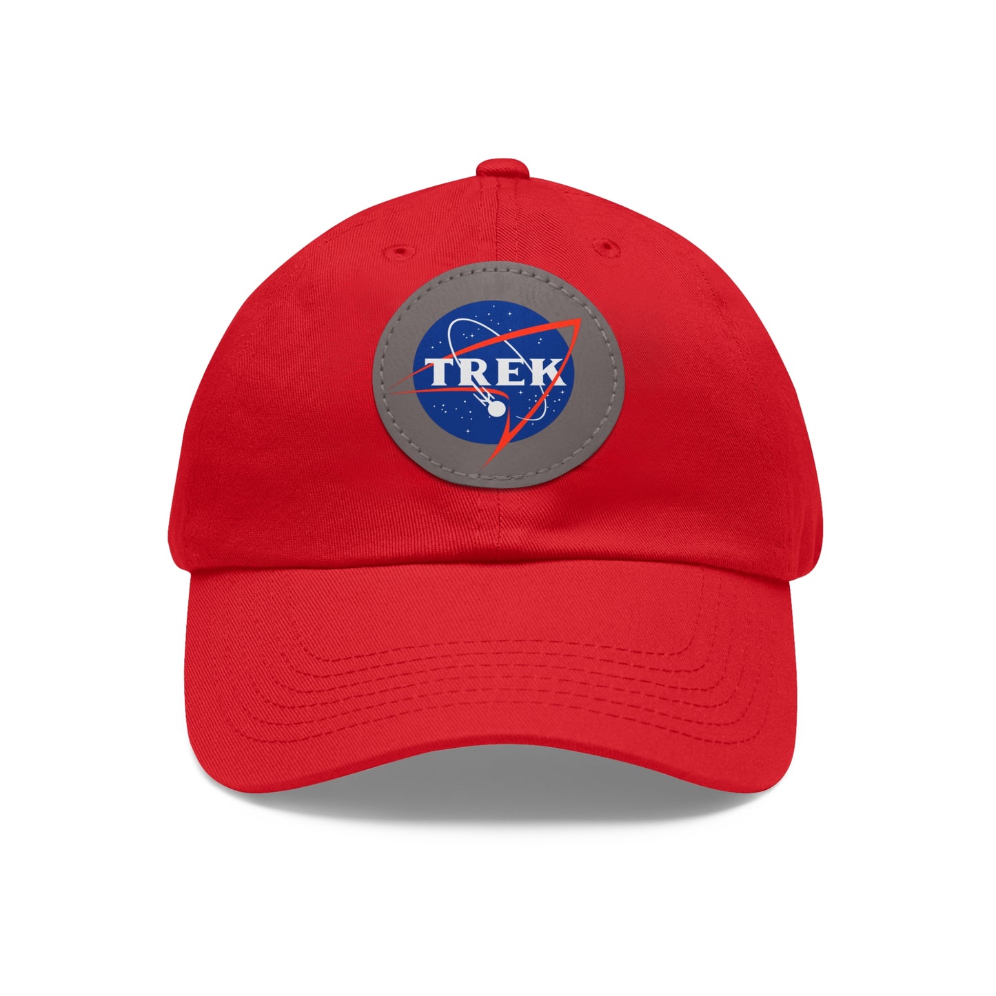 NASA / TREK Mash-Up - "Dad Hat" with Leather Patch (Round)