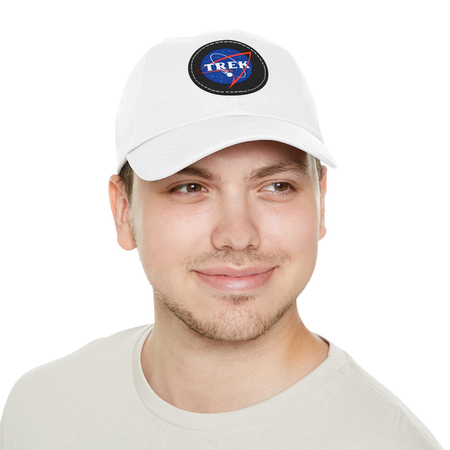 NASA / TREK Mash-Up - "Dad Hat" with Leather Patch (Round)