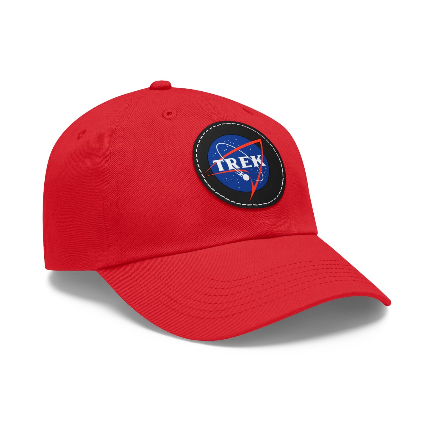 NASA / TREK Mash-Up - "Dad Hat" with Leather Patch (Round)