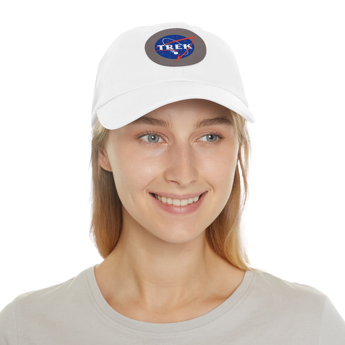 NASA / TREK Mash-Up - "Dad Hat" with Leather Patch (Round)