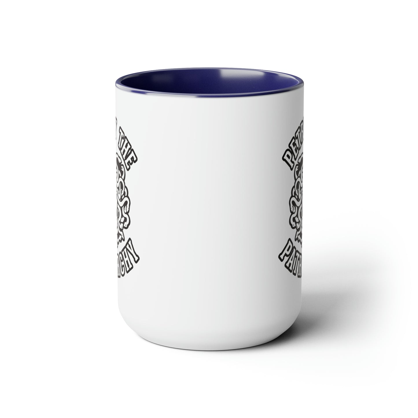 Petrify the Patriarchy - Two-Tone Coffee Mugs, 15oz