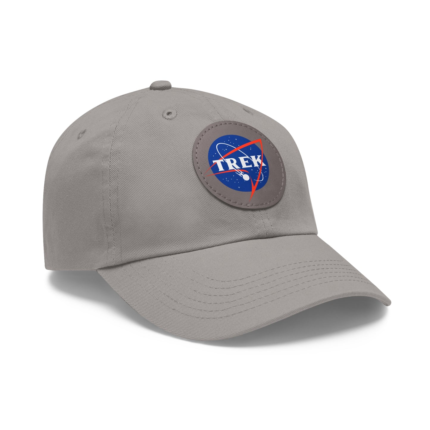 NASA / TREK Mash-Up - "Dad Hat" with Leather Patch (Round)