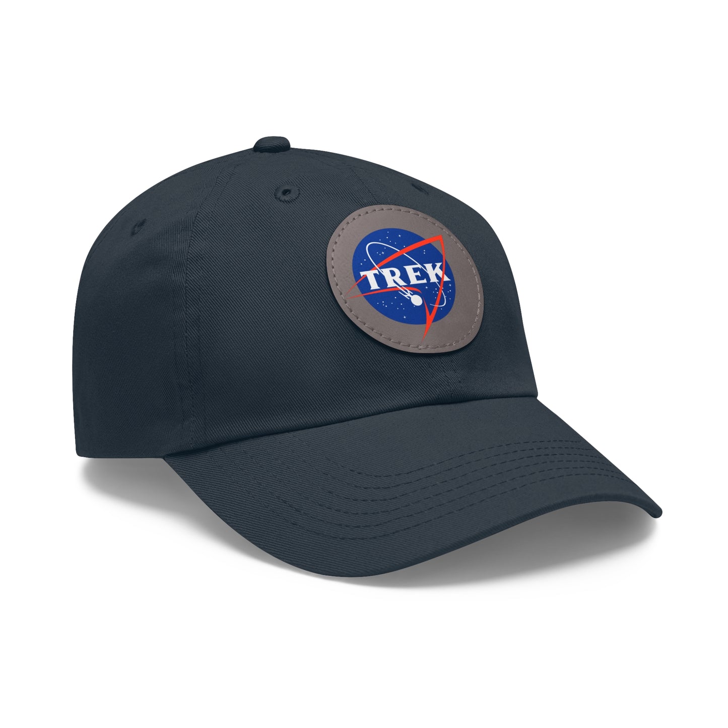 NASA / TREK Mash-Up - "Dad Hat" with Leather Patch (Round)