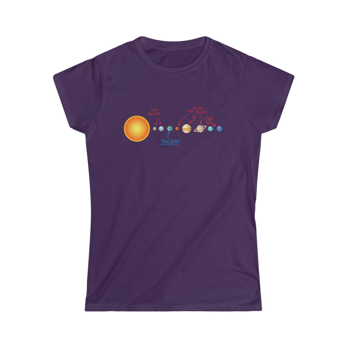 No Tacos, Also No Tacos, TACOS! - Women's Softstyle Tee