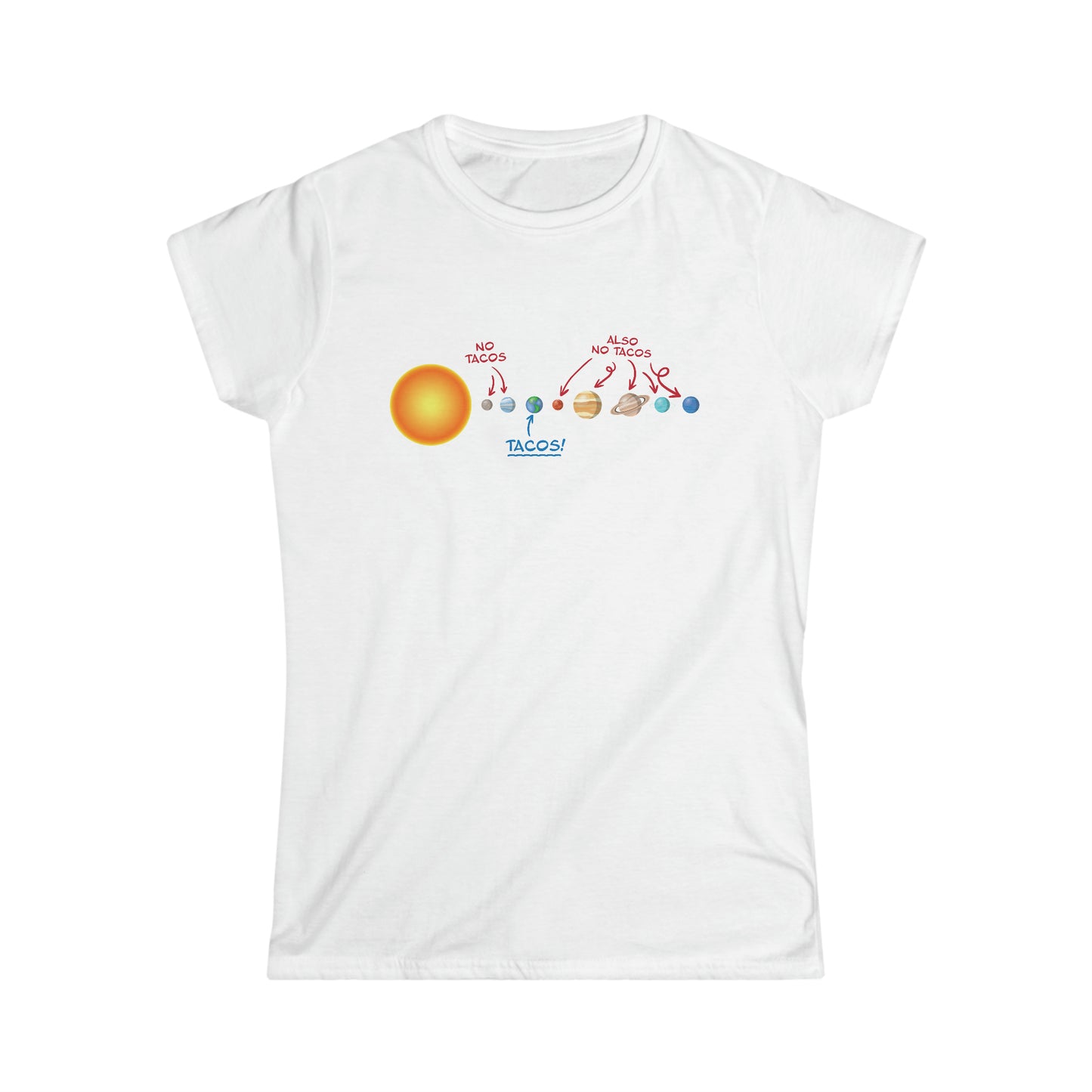 No Tacos, Also No Tacos, TACOS! - Women's Softstyle Tee