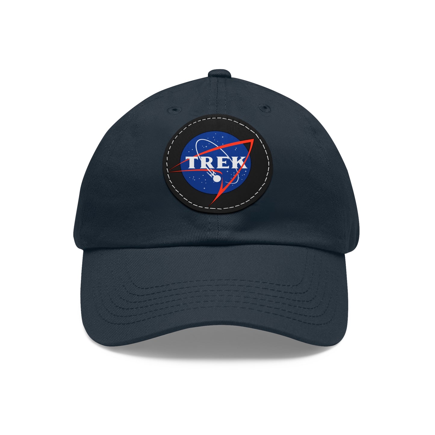 NASA / TREK Mash-Up - "Dad Hat" with Leather Patch (Round)