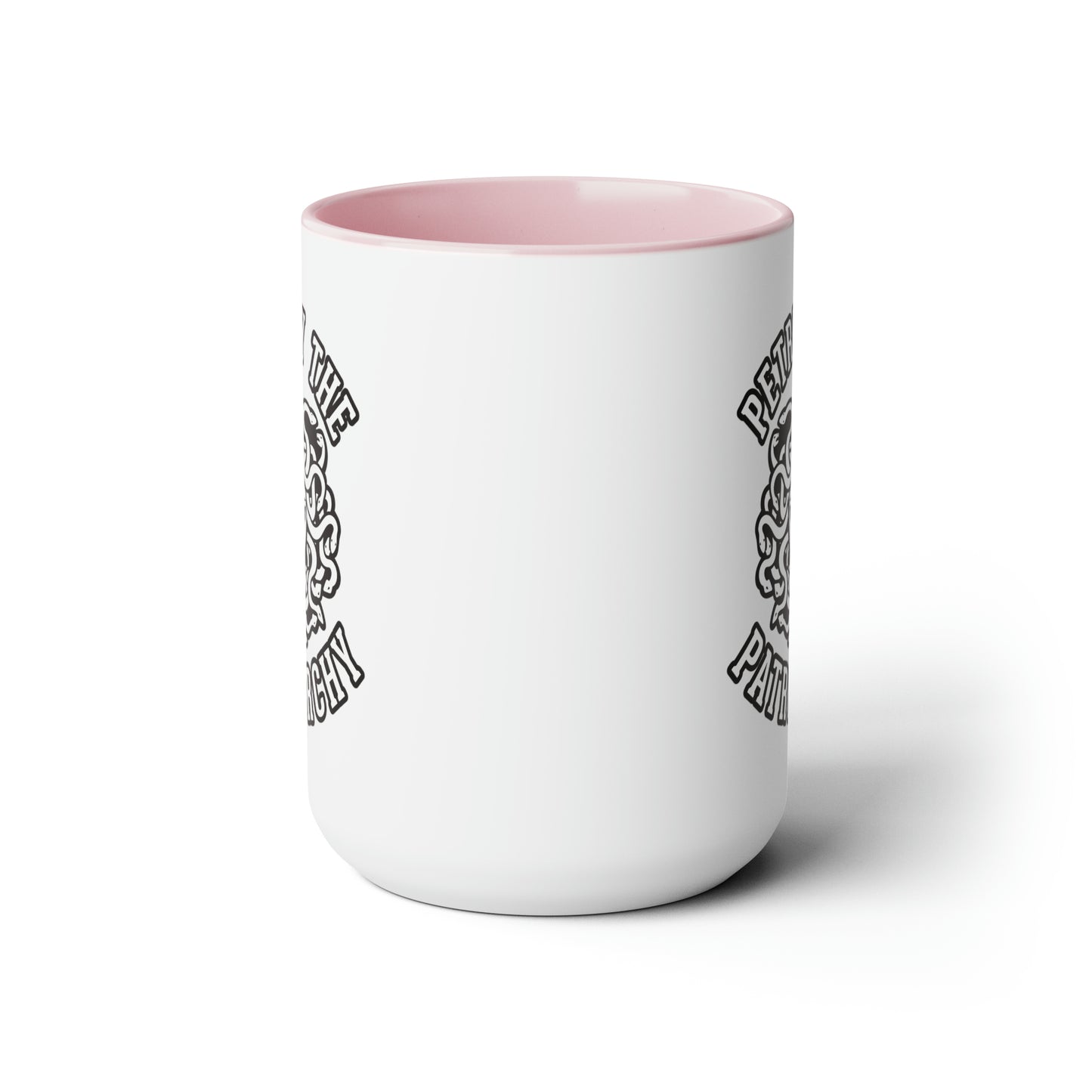 Petrify the Patriarchy - Two-Tone Coffee Mugs, 15oz