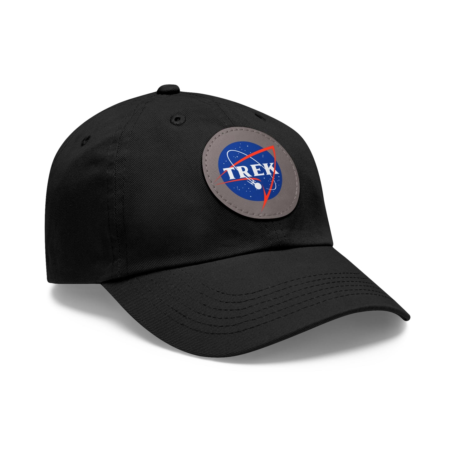 NASA / TREK Mash-Up - "Dad Hat" with Leather Patch (Round)