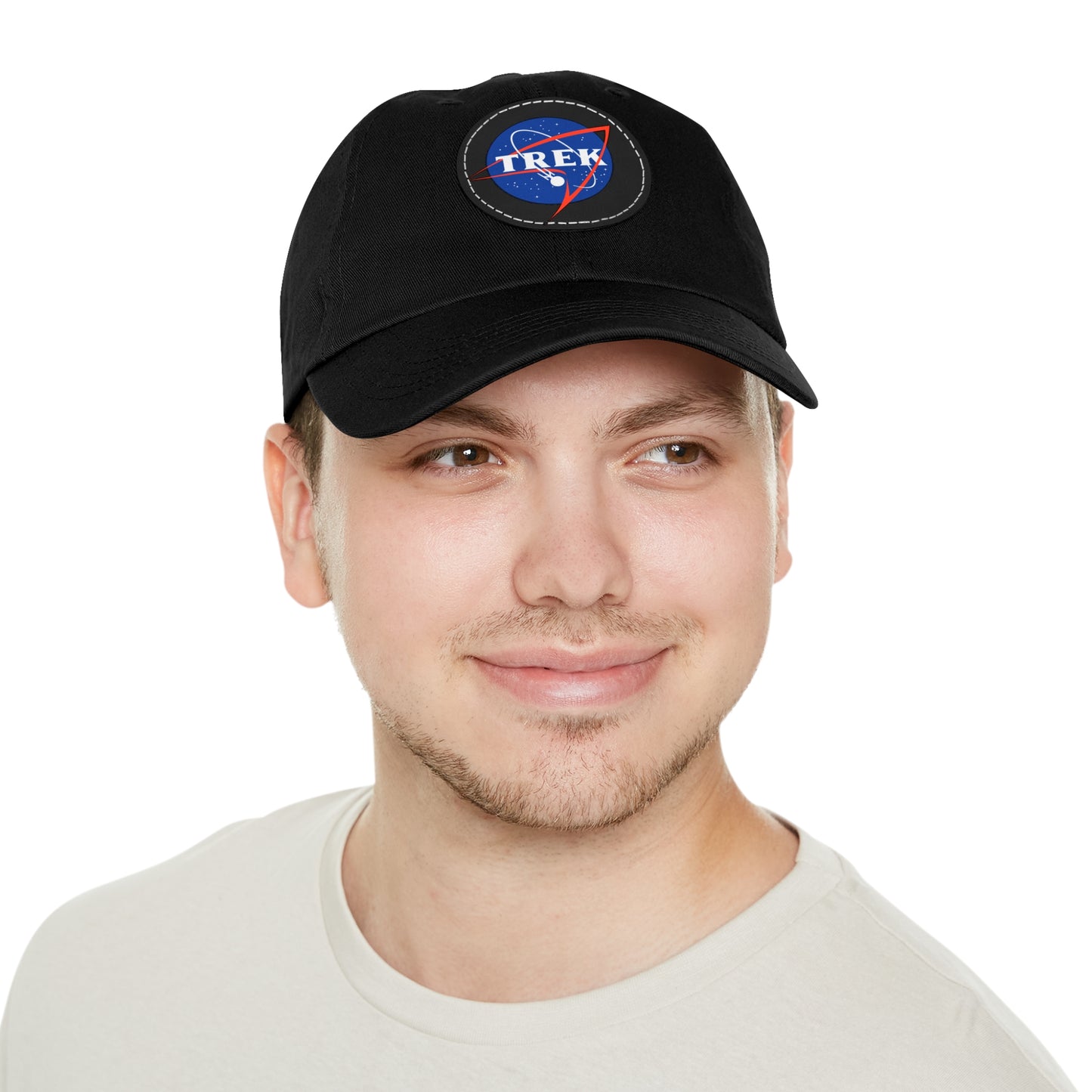 NASA / TREK Mash-Up - "Dad Hat" with Leather Patch (Round)