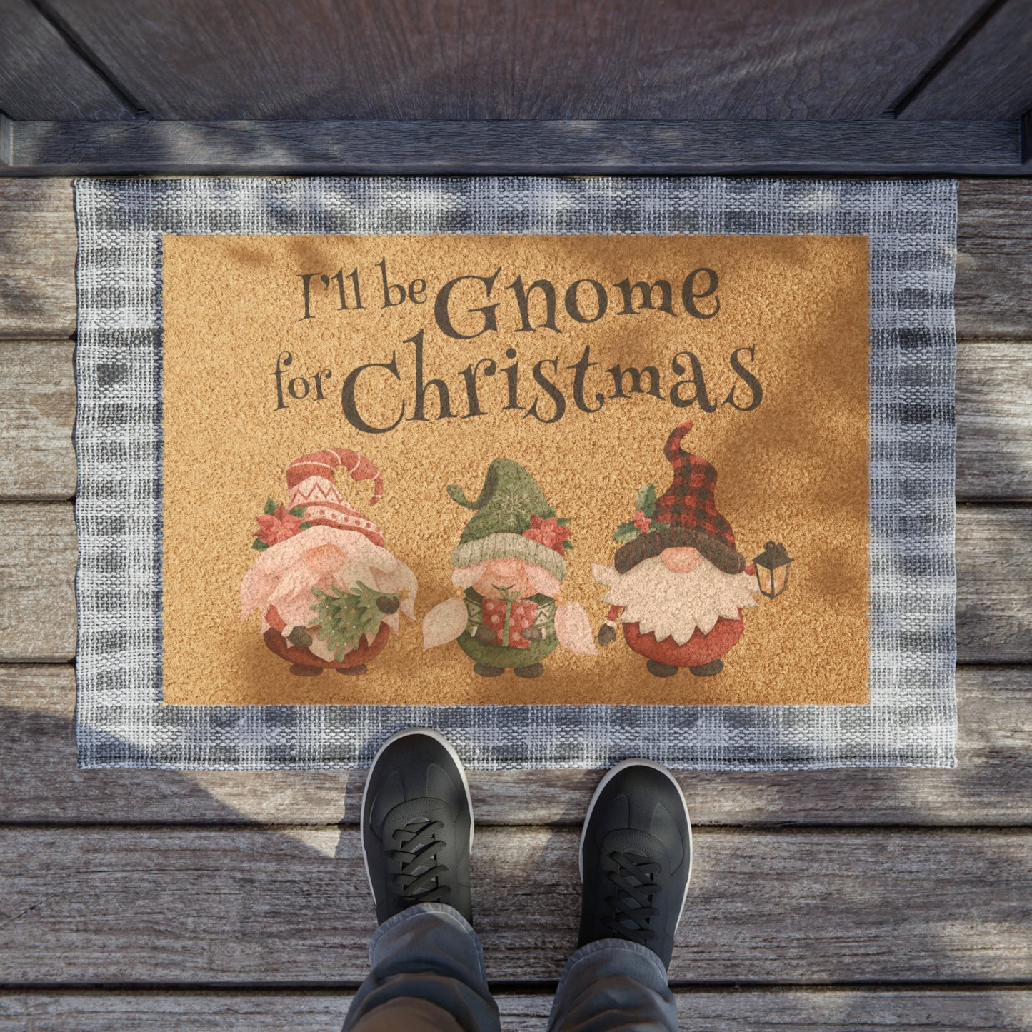 I'll Be Gnome For Christmas - Doormat
