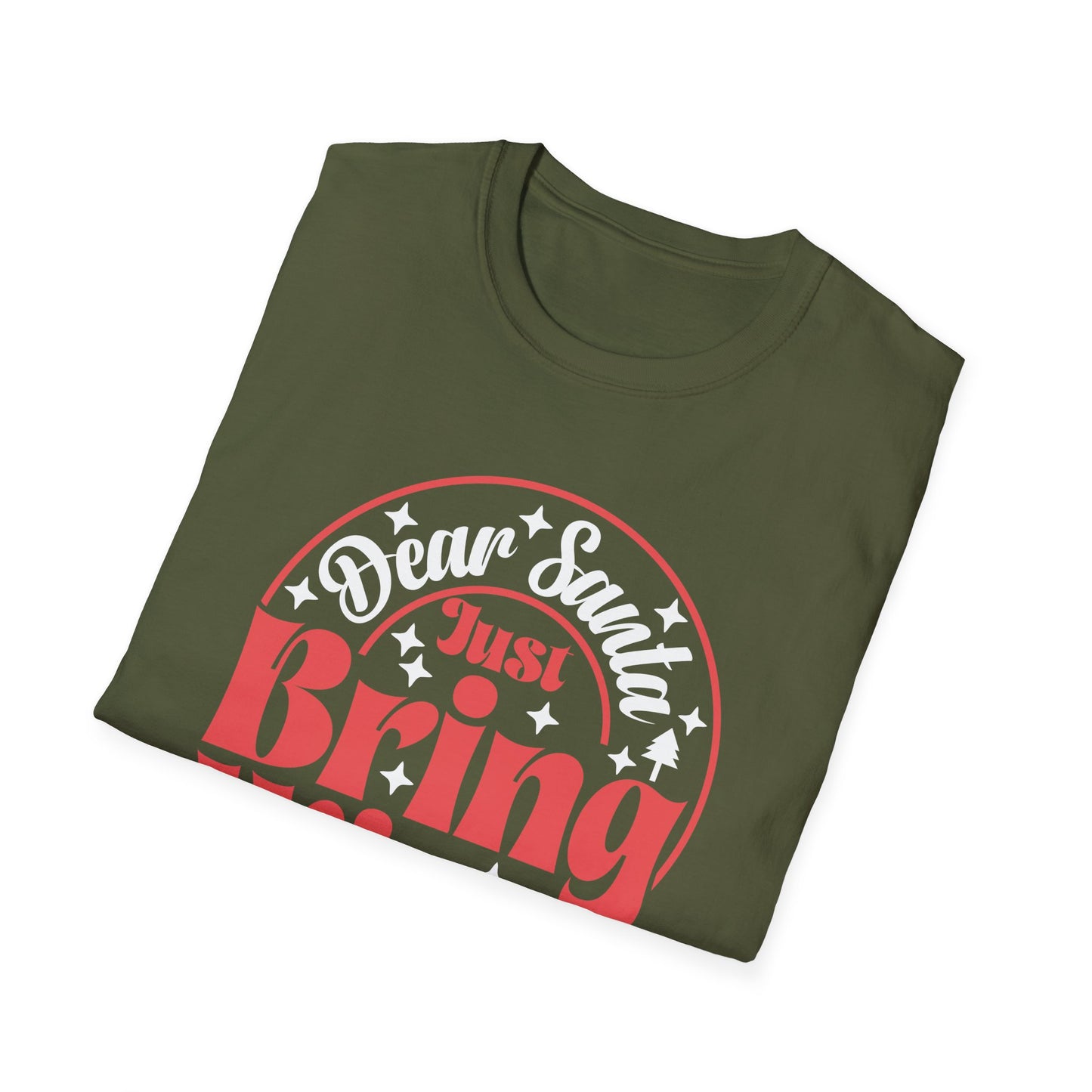Dear Santa, Just Bring Wine - Unisex Softstyle T-Shirt