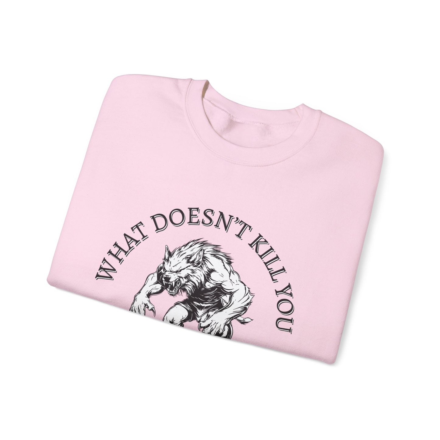 What Doesn't Kill You, Gives You XP - Light Text - Unisex Heavy Blend™ Crewneck Sweatshirt