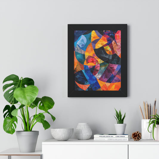 SPECTRUM Series - Abstract Swirls - Framed Vertical Poster