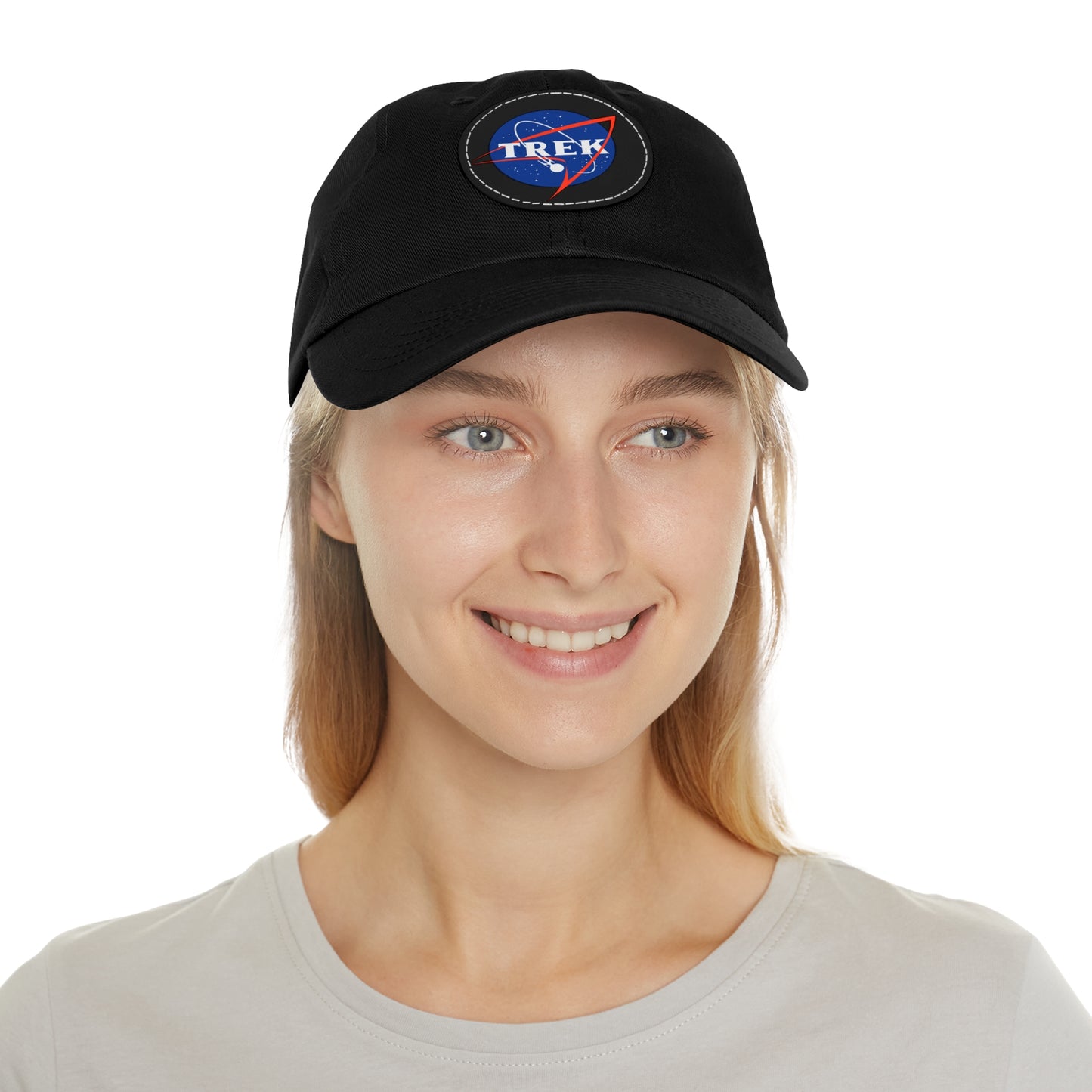 NASA / TREK Mash-Up - "Dad Hat" with Leather Patch (Round)