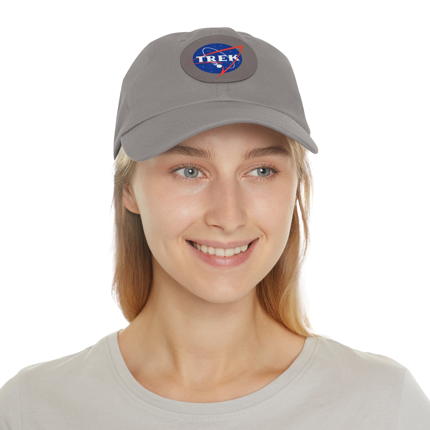 NASA / TREK Mash-Up - "Dad Hat" with Leather Patch (Round)
